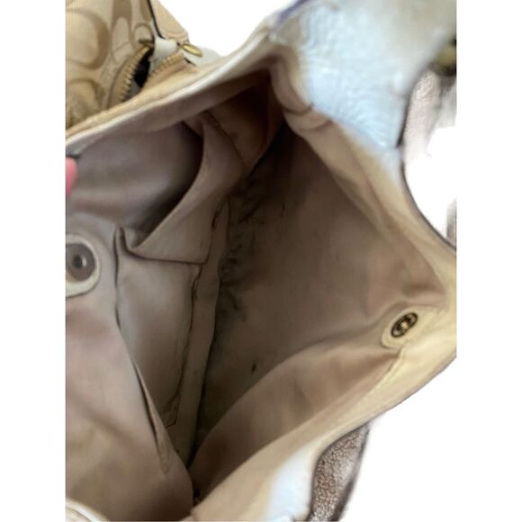 Vintage Coach Patchwork Purse Double Strap Shoulder Bag Luxury Formal Designer - Picture 7 of 16